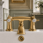 Nuie Beaumont Bath Filler Tap Pillar Mounted - Brushed Brass