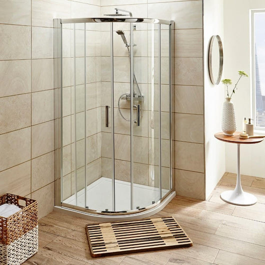  Rene Chrome 900 x 900 x 1900mm Quadrant Shower Enclosure - 6mm Glass