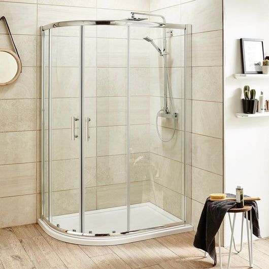  Rene 1000 x 800 x 1900mm Offset Quadrant Shower Door - 6mm Glass