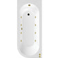 J Shape Whirlpool Hydrotherapy SPA Back to Wall Corner Bath  1700 x 725mm - welovecouk