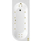 J Shape Whirlpool Hydrotherapy SPA Back to Wall Corner Bath  1700 x 725mm - welovecouk