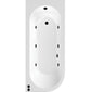 J Shape Whirlpool Hydrotherapy SPA Back to Wall Corner Bath  1700 x 725mm - welovecouk