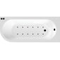 J Shaped Back to Wall Corner Air SPA Bath - 1700mm - welovecouk