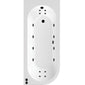J Shape Whirlpool Hydrotherapy SPA Back to Wall Corner Bath  1700 x 725mm - welovecouk