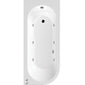 J Shape Whirlpool Hydrotherapy SPA Back to Wall Corner Bath  1700 x 725mm - welovecouk