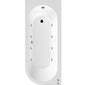 J Shape Whirlpool Hydrotherapy SPA Back to Wall Corner Bath  1700 x 725mm - welovecouk