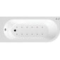 J Shaped Back to Wall Corner Air SPA Bath - 1700mm - welovecouk