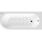 J Shaped Back to Wall Corner Air SPA Bath - 1700mm - welovecouk