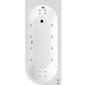 J Shape Whirlpool Hydrotherapy SPA Back to Wall Corner Bath  1700 x 725mm - welovecouk