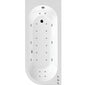 J Shape Whirlpool Hydrotherapy SPA Back to Wall Corner Bath  1700 x 725mm - welovecouk