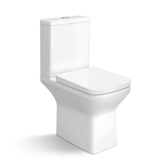  Juniper Close Coupled Rimless Toilet & Soft Close Seat - Space Saver