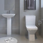 Juniper Close Coupled Rimless Toilet & Soft Close Seat - Space Saver