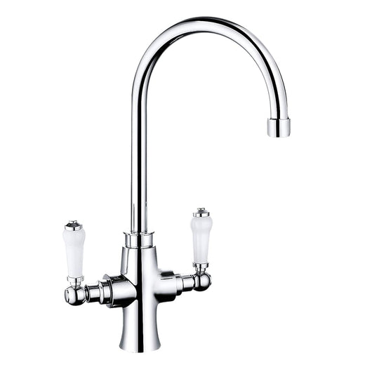  nuie Sarani Chrome Two Handle Sink Mixer Kitchen Tap