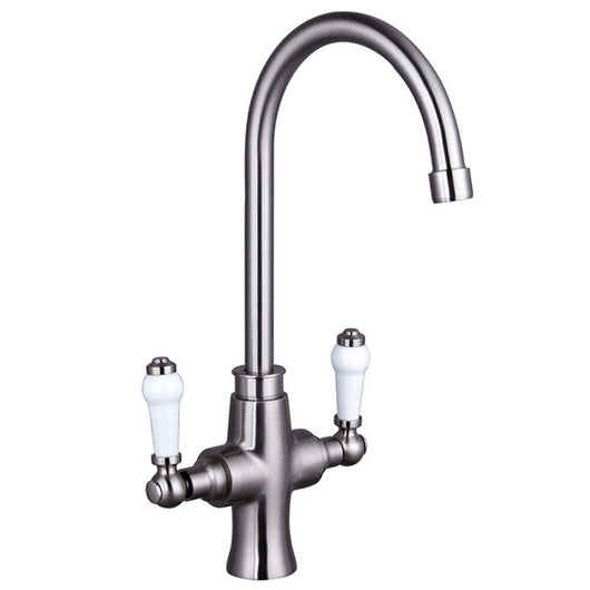  nuie Sarani Brushed Nickel Handle Sink Mixer Kitchen Tap