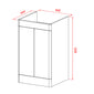 LECICO Layla 50cm Floorstanding 2-Door Unit - Gloss White
