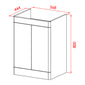 LECICO Layla 60cm Floorstanding 2-Door Unit - Matt Green