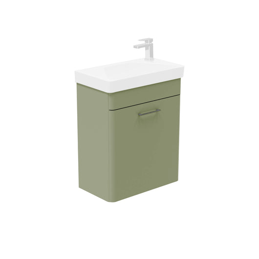  LECICO Layla 49cm Short Projection 1-Door Cloakroom Unit - Matt Light Green