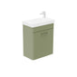 LECICO Layla 49cm Short Projection 1-Door Cloakroom Unit - Matt Light Green
