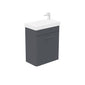 LECICO Layla 49cm Short Projection 1-Door Cloakroom Unit - Matt Anthracite