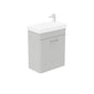 LECICO Layla 49cm Short Projection 1-Door Cloakroom Unit - Gloss White