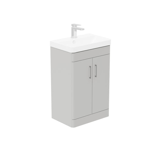  LECICO Layla 55cm Short Projection 2-Door Floorstanding Unit - Gloss White