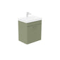 LECICO Layla 55cm Short Projection 1-Drawer Wall Hung Unit - Matt Light Green