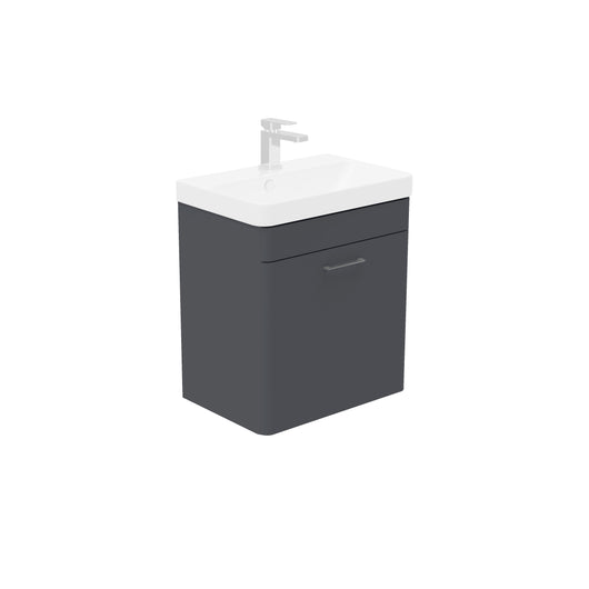  LECICO Layla 55cm Short Projection 1-Drawer Wall Hung Unit - Matt Anthracite