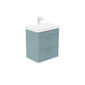 LECICO Layla 55cm Short Projection 2-Drawer Wall Hung Unit - Light Blue