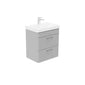 LECICO Layla 55cm Short Projection 2-Drawer Wall Hung Unit - Gloss White