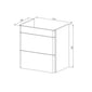 LECICO Layla 55cm Short Projection 2-Drawer Wall Hung Unit - Matt Light Green