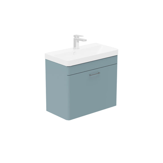  LECICO Layla 70cm Short Projection 1-Drawer Wall Hung Unit - Light Blue