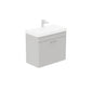 LECICO Layla 70cm Short Projection 1-Drawer Wall Hung Unit - Gloss White