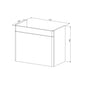 LECICO Layla 70cm Short Projection 1-Drawer Wall Hung Unit - Matt Light Green