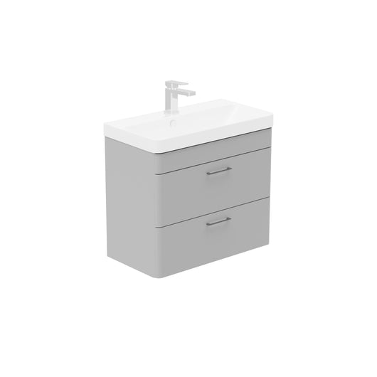  LECICO Layla 70cm Short Projection 2-Drawer Wall Hung Unit - Gloss White