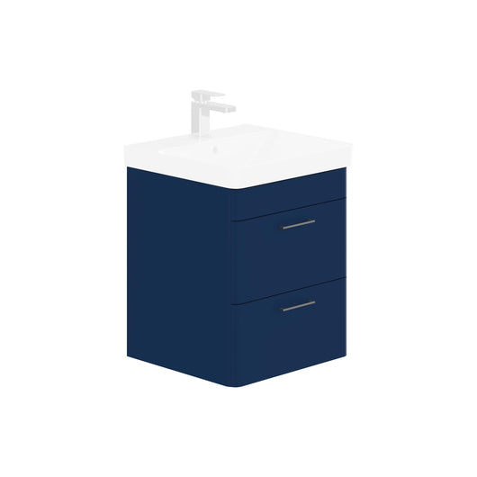  LECICO Layla 50cm Wall Hung 2-Drawer Unit - Cobalt Blue