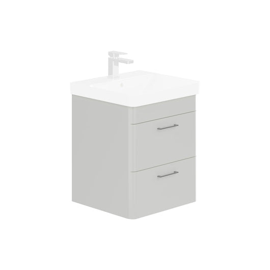  LECICO Layla 50cm Wall Hung 2-Drawer Unit - Gloss White