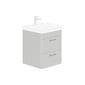 LECICO Layla 50cm Wall Hung 2-Drawer Unit - Gloss White