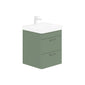 LECICO Layla 50cm Wall Hung 2-Drawer Unit - Matt Green