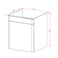 LECICO Layla 50cm Wall Hung 1-Drawer Unit - Matt Anthracite