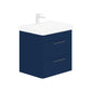 LECICO Layla 60cm Wall Hung 2-Drawer Unit - Cobalt Blue