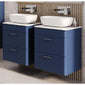 LECICO Layla 50cm Wall Hung 2-Drawer Unit - Cobalt Blue