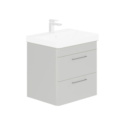  LECICO Layla 60cm Wall Hung 2-Drawer Unit - Gloss White