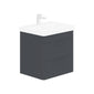 LECICO Layla 60cm Wall Hung 2-Drawer Unit - Matt Anthracite