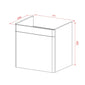 LECICO Layla 60cm Wall Hung 1-Drawer Unit - Matt Anthracite