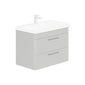 LECICO Layla 80cm Wall Hung 2-Drawer Unit - Gloss White