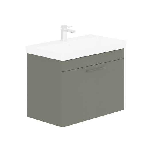  LECICO Layla 80cm Wall Hung 1-Drawer Unit - Matt Green