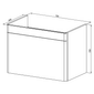 LECICO Layla 80cm Wall Hung 1-Drawer Unit - Gloss White
