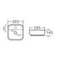LECICO Layla Vessel Freestanding Basin - Square - 385mm 1TH