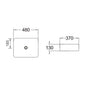 LECICO Layla Vessel Freestanding Basin - Square - 480mm