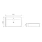LECICO Layla Vessel Freestanding Basin - Square - 560mm 1TH